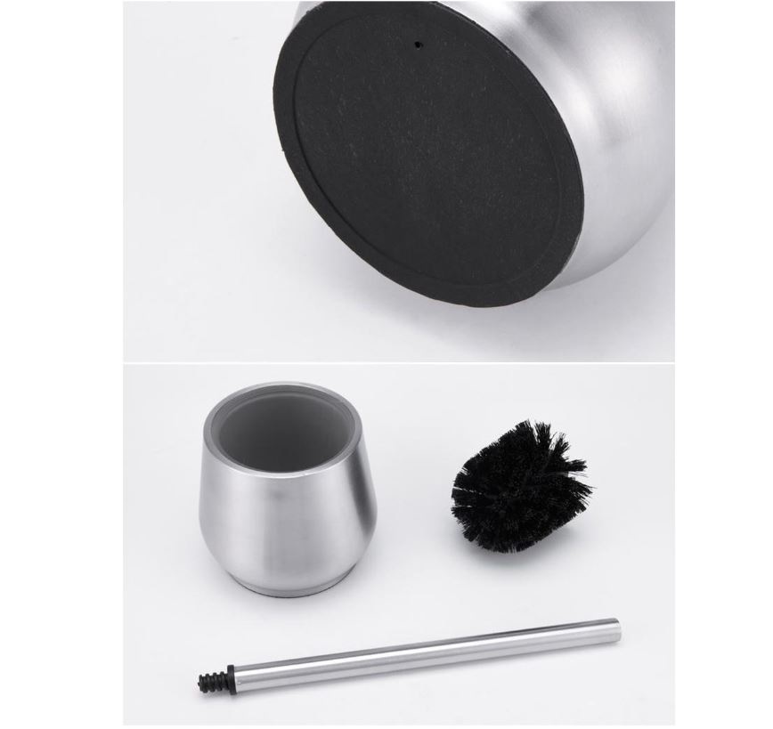 Stainless steel toilet brush with soap dispenser Toilet brush