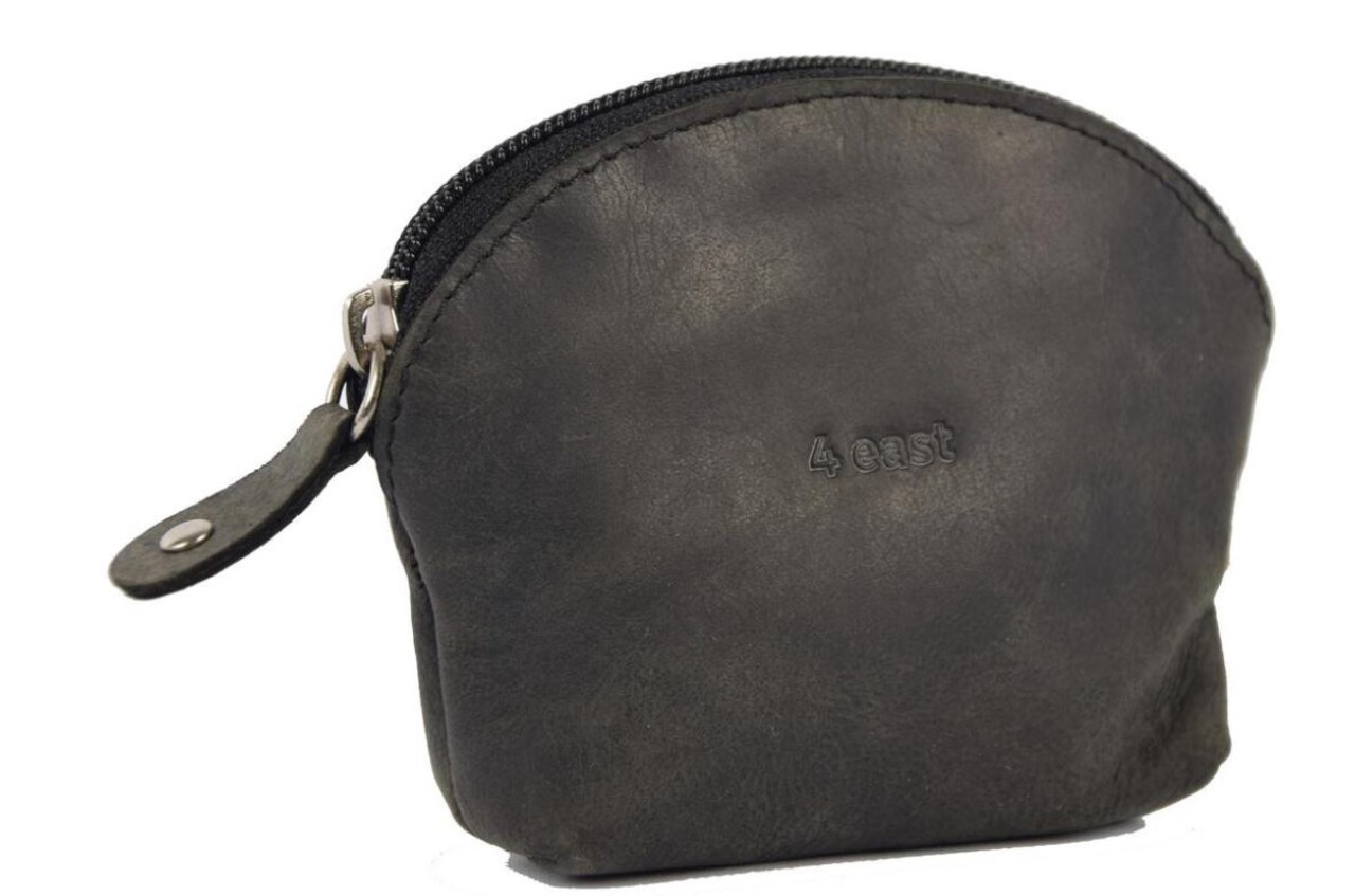 4 East Trendy Women's Leather Wallet - Black Zipper Wallet - 11X9.5X3 Cm - 7 Card Pockets 4 East Trendy Women's Leather Wallet - Black Zipper Wallet - 11X9.5X3 Cm - 7 Card Pockets