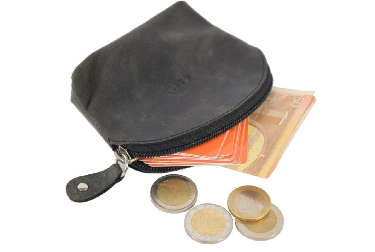 4 East Trendy Women's Leather Wallet - Black Zipper Wallet - 11X9.5X3 Cm - 7 Card Pockets 4 East Trendy Women's Leather Wallet - Black Zipper Wallet - 11X9.5X3 Cm - 7 Card Pockets