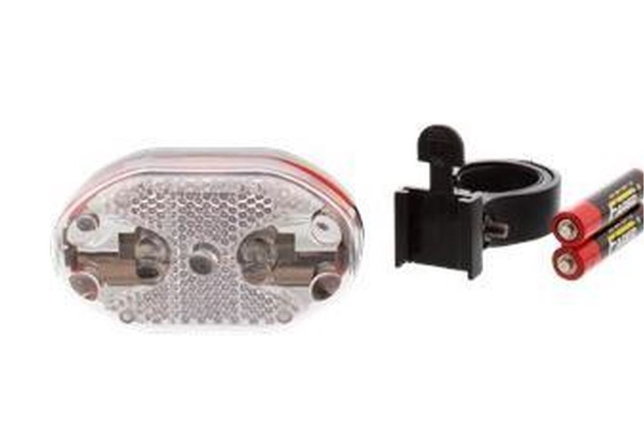 Discountershop Bicycle headlight with holder with two FREE AAA batteries