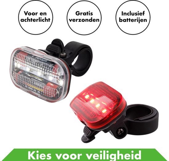 Fietsverlichting Met Led Werk Met Batterij Fietsverlichting Led Fietsverlichting Set Fietsverlichting Met Batterij Discountershop Nl
