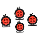 Discountershop 4 pieces - Cable box extension cable cable reel cable extension reel with 4 earthed sockets 15 meters - Cable reel - reel - reel 15 meters - cable reel 250 volts | 3000 watts Discountershop 4 pieces - Cable box extension cable cable reel cable extension reel with 4 earthed sockets 15 meters - Cable reel - reel - reel 15 meters - cable reel 250 volts | 3000 watts