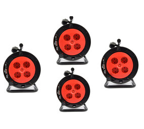 Discountershop 4 pieces - Cable box extension cable cable reel cable extension reel with 4 earthed sockets 15 meters - Cable reel - reel - reel 15 meters - cable reel 250 volts | 3000 watts Discountershop 4 pieces - Cable box extension cable cable reel cable extension reel with 4 earthed sockets 15 meters - Cable reel - reel - reel 15 meters - cable reel 250 volts | 3000 watts