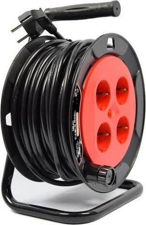 Discountershop 4 pieces - Cable box extension cable cable reel cable extension reel with 4 earthed sockets 15 meters - Cable reel - reel - reel 15 meters - cable reel 250 volts | 3000 watts Discountershop 4 pieces - Cable box extension cable cable reel cable extension reel with 4 earthed sockets 15 meters - Cable reel - reel - reel 15 meters - cable reel 250 volts | 3000 watts