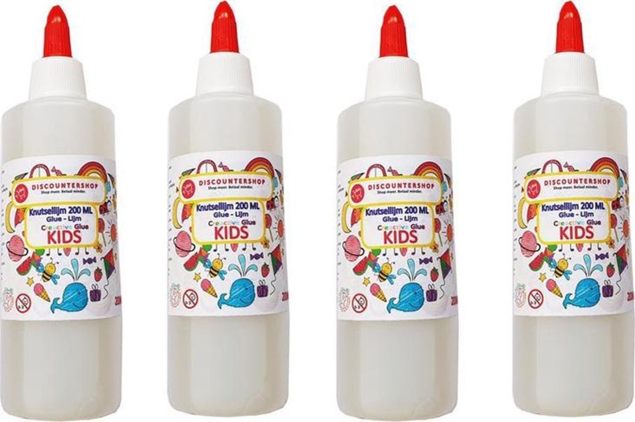 Discountershop Knutsellijm 800ml - Lijm - All purpose glue Kinderlijm - Knutselen - Goedkope knutsellijm  Doorzichtige knutsellijm -
