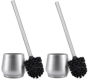 Discountershop 2 X Toilet Brush Stainless Steel - Toilet Brush Stainless Steel - Stainless Steel Toilet Brush in Holder - Toilet Brush Holder - Toilet Brush - Toilet Brush with Holder Freestanding - Brushed Stainless Steel Discountershop 2 X Toilet Brush Stainless Steel - Toilet Brush Stainless Steel - Stainless Steel Toilet Brush in Holder - Toilet Brush Holder - Toilet Brush - Toilet Brush with Holder Freestanding - Brushed Stainless Steel