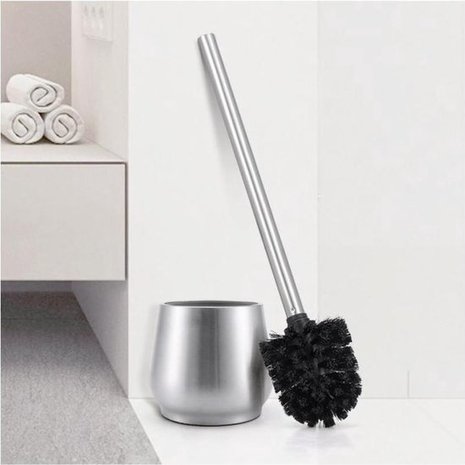 Discountershop 2 X Toilet Brush Stainless Steel - Toilet Brush Stainless Steel - Stainless Steel Toilet Brush in Holder - Toilet Brush Holder - Toilet Brush - Toilet Brush with Holder Freestanding - Brushed Stainless Steel Discountershop 2 X Toilet Brush Stainless Steel - Toilet Brush Stainless Steel - Stainless Steel Toilet Brush in Holder - Toilet Brush Holder - Toilet Brush - Toilet Brush with Holder Freestanding - Brushed Stainless Steel