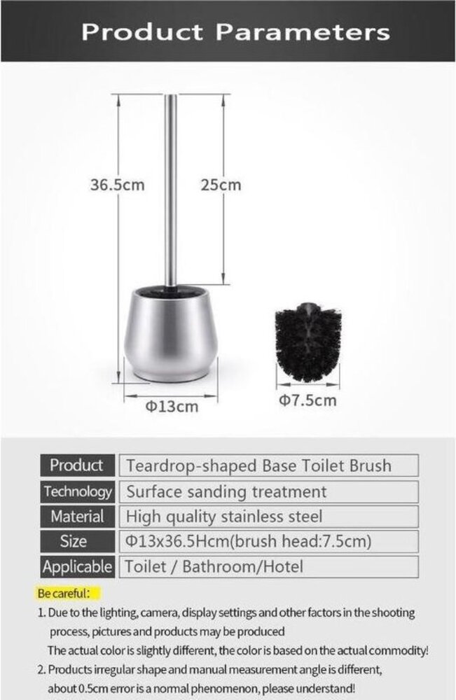Discountershop 3 X Toilet Brush Stainless Steel - Toilet Brush Stainless Steel - Stainless Steel Toilet Brush in Holder - Toilet Brush Holder - Toilet Brush - Toilet Brush with Holder Freestanding - Brushed Stainless Steel Discountershop 3 X Toilet Brush Stainless Steel - Toilet Brush Stainless Steel - Stainless Steel Toilet Brush in Holder - Toilet Brush Holder - Toilet Brush - Toilet Brush with Holder Freestanding - Brushed Stainless Steel