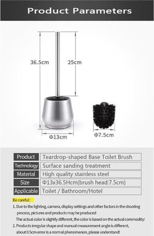 Discountershop 3 X Toilet Brush Stainless Steel - Toilet Brush Stainless Steel - Stainless Steel Toilet Brush in Holder - Toilet Brush Holder - Toilet Brush - Toilet Brush with Holder Freestanding - Brushed Stainless Steel Discountershop 3 X Toilet Brush Stainless Steel - Toilet Brush Stainless Steel - Stainless Steel Toilet Brush in Holder - Toilet Brush Holder - Toilet Brush - Toilet Brush with Holder Freestanding - Brushed Stainless Steel