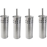 Merkloos 4 Stuks Toiletborstel RVS- geborsteld RVS - Wcborstel Rvs - RVS Toiletborstel in houder - Toiletborstelhouder - Wc borstel - Toiletborstel - Zilver - RVS Merkloos 4 Stuks Toiletborstel RVS- geborsteld RVS - Wcborstel Rvs - RVS Toiletborstel in houder - Toiletborstelhouder - Wc borstel - Toiletborstel - Zilver - RVS
