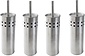 4 Stuks Toiletborstel RVS- geborsteld RVS - Wcborstel Rvs - RVS Toiletborstel in houder - Toiletborstelhouder - Wc borstel - Toiletborstel - Zilver - RVS 4 Stuks Toiletborstel RVS- geborsteld RVS - Wcborstel Rvs - RVS Toiletborstel in houder - Toiletborstelhouder - Wc borstel - Toiletborstel - Zilver - RVS