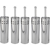 Discountershop 5 Stuks Toiletborstel RVS - Wcborstel Rvs - RVS Toiletborstel in houder - Toiletborstelhouder - Wc borstel - Toiletborstel - Zilver - RVS Discountershop 5 Stuks Toiletborstel RVS - Wcborstel Rvs - RVS Toiletborstel in houder - Toiletborstelhouder - Wc borstel - Toiletborstel - Zilver - RVS