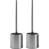 Discountershop 2 X Toilet Brush Stainless Steel - Toilet Brush Stainless Steel - Stainless Steel Toilet Brush in Holder - Toilet Brush Holder - Toilet Brush - Toilet Brush with Holder Freestanding - Brushed Stainless Steel Discountershop 2 X Toilet Brush Stainless Steel - Toilet Brush Stainless Steel - Stainless Steel Toilet Brush in Holder - Toilet Brush Holder - Toilet Brush - Toilet Brush with Holder Freestanding - Brushed Stainless Steel