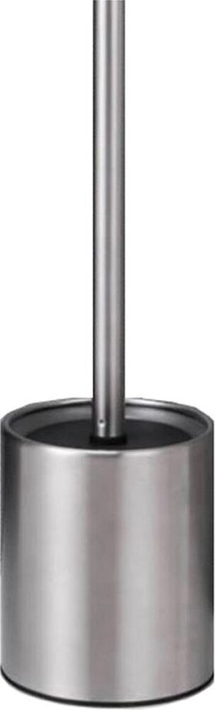 Discountershop 3 X Toilet Brush Stainless Steel - Toilet Brush Stainless Steel - Stainless Steel Toilet Brush in Holder - Toilet Brush Holder - Toilet Brush - Toilet Brush with Holder Freestanding - Brushed Stainless Steel
