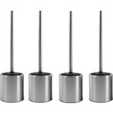 Discountershop 4 X Toilet Brush Stainless Steel - Toilet Brush Stainless Steel - Stainless Steel Toilet Brush in Holder - Toilet Brush Holder - Toilet Brush - 4 Pieces - Toilet Brush with Holder Freestanding - Brushed Stainless Steel Discountershop 4 X Toilet Brush Stainless Steel - Toilet Brush Stainless Steel - Stainless Steel Toilet Brush in Holder - Toilet Brush Holder - Toilet Brush - 4 Pieces - Toilet Brush with Holder Freestanding - Brushed Stainless Steel