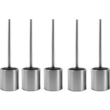 Merkloos 5 X Toilet brush stainless steel - Toilet brush Stainless steel - Stainless steel Toilet brush in holder - Toilet brush holder - Toilet brush - 5 Pieces - Toilet brush with freestanding holder - Brushed stainless steel Merkloos 5 X Toilet brush stainless steel - Toilet brush Stainless steel - Stainless steel Toilet brush in holder - Toilet brush holder - Toilet brush - 5 Pieces - Toilet brush with freestanding holder - Brushed stainless steel