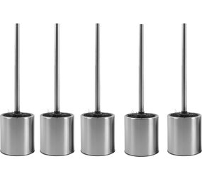 Merkloos 5 X Toilet brush stainless steel - Toilet brush Stainless steel - Stainless steel Toilet brush in holder - Toilet brush holder - Toilet brush - 5 Pieces - Toilet brush with freestanding holder - Brushed stainless steel Merkloos 5 X Toilet brush stainless steel - Toilet brush Stainless steel - Stainless steel Toilet brush in holder - Toilet brush holder - Toilet brush - 5 Pieces - Toilet brush with freestanding holder - Brushed stainless steel