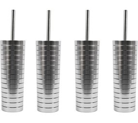 Discountershop 4 Pieces Toilet brush - Plastic toilet brush - Stainless steel look toilet brush - Toilet brush holder 37x10cm Brush Holder with WC Brush Toilet Brush in Round Holder4 Pieces Toilet brush - Plastic toilet brush - Stainless steel look toilet brush - Toilet Discountershop 4 Pieces Toilet brush - Plastic toilet brush - Stainless steel look toilet brush - Toilet brush holder 37x10cm Brush Holder with WC Brush Toilet Brush in Round Holder4 Pieces Toilet brush - Plastic toilet brush - Stainless steel look toilet brush - Toilet