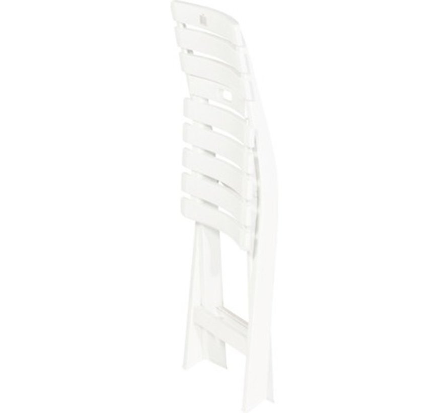 3x Robuuste kunststof klapstoel | Wit | Tuinstoel Bistrostoel Balkonstoel Campingstoel |Opvouwbaar | Relaxen |46 cm x 41 cm x 78 cm