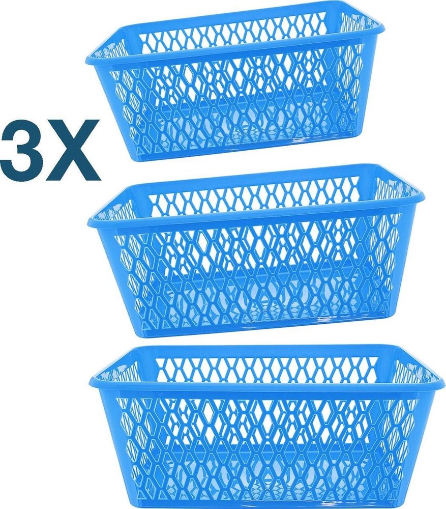 Merkloos 3x Opbergbox - Opbergmandje - Kantoor opbergbox - opbergmand kantoor - Opbergmand 37,5 x 26 x 15 cm - 15 ltr. ca Merkloos 3x Opbergbox - Opbergmandje - Kantoor opbergbox - opbergmand kantoor - Opbergmand 37,5 x 26 x 15 cm - 15 ltr. ca