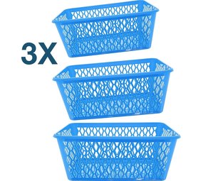 Merkloos 3x Opbergbox - Opbergmandje - Kantoor opbergbox - opbergmand kantoor - Opbergmand 37,5 x 26 x 15 cm - 15 ltr. ca Merkloos 3x Opbergbox - Opbergmandje - Kantoor opbergbox - opbergmand kantoor - Opbergmand 37,5 x 26 x 15 cm - 15 ltr. ca