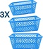 3x Storage box - Storage basket - Office storage box - storage basket office - Storage basket 37.5 x 26 x 15 cm - 15 ltr. ca 3x Storage box - Storage basket - Office storage box - storage basket office - Storage basket 37.5 x 26 x 15 cm - 15 ltr. ca