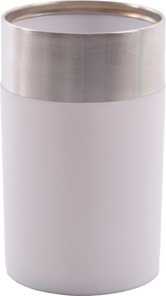 Merkloos Luxe Badkamerset |badkameraccessoires | rvs mat Wit |3 delig | zeeppompje zeepdispenser beker   tandenborstelhouder Merkloos Luxe Badkamerset |badkameraccessoires | rvs mat Wit |3 delig | zeeppompje zeepdispenser beker   tandenborstelhouder