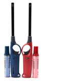 Merkloos Gasaansteker Set met Navulling - 2 Stuks Rood en Blauw