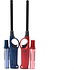 Gasaansteker Set met Navulling - 2 Stuks Rood en Blauw Gasaansteker Set met Navulling - 2 Stuks Rood en Blauw