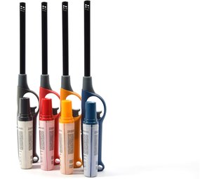 Merkloos Set of 4 BBQ lighters refillable| Multicolor| A Quality |Child Protection/Child Lock 27 cm - Red,Grey,Blue,Yellow Merkloos Set of 4 BBQ lighters refillable| Multicolor| A Quality |Child Protection/Child Lock 27 cm - Red,Grey,Blue,Yellow