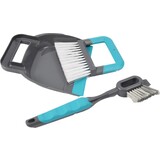 Merkloos dustpan and dustpan 19 x 21.5 cm blue - 2-in-1 tile and grout brush 30 cm grey/blue Merkloos dustpan and dustpan 19 x 21.5 cm blue - 2-in-1 tile and grout brush 30 cm grey/blue