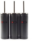 Merkloos Set van 3x grijs Toiletborstel & Houder - Roestvrijstalen Toiletborstelhouder met Toiletborstel - 45x12cm - Mat Grijs Merkloos Set van 3x grijs Toiletborstel & Houder - Roestvrijstalen Toiletborstelhouder met Toiletborstel - 45x12cm - Mat Grijs