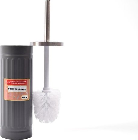 Merkloos Set of 3x gray Toilet Brush and Holder - Stainless Steel Toilet Brush Holder with Toilet Brush - 45x12cm - Matt Gray Merkloos Set of 3x gray Toilet Brush and Holder - Stainless Steel Toilet Brush Holder with Toilet Brush - 45x12cm - Matt Gray