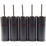 Merkloos Set of 5x Gray Toilet Brush & Holder - Stainless Steel Toilet Brush Holder with Toilet Brush - 45x12cm - Matt gray Merkloos Set of 5x Gray Toilet Brush & Holder - Stainless Steel Toilet Brush Holder with Toilet Brush - 45x12cm - Matt gray