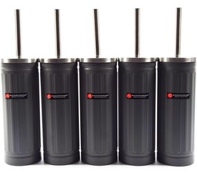 Merkloos Set of 5x Gray Toilet Brush & Holder - Stainless Steel Toilet Brush Holder with Toilet Brush - 45x12cm - Matt gray Merkloos Set of 5x Gray Toilet Brush & Holder - Stainless Steel Toilet Brush Holder with Toilet Brush - 45x12cm - Matt gray
