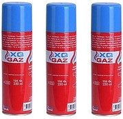 XQ 3x Canister lighter gas / butane gas bottle 250 ml -