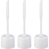 Merkloos 3x Discountershop - Toilet brush - Toilet brush plastic -Toilet brush in holder - Toilet brush holder - Toilet brush - brush - Stainless - WhiteProduct width 10.5x 33x 6 cm Merkloos 3x Discountershop - Toilet brush - Toilet brush plastic -Toilet brush in holder - Toilet brush holder - Toilet brush - brush - Stainless - WhiteProduct width 10.5x 33x 6 cm