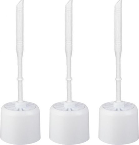 Merkloos Toiletborstel - Wcborstel kunststof -Toiletborstel in houder - Toiletborstelhouder - Wc borstel - borstel - Roestvrij -