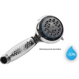 Merkloos Hand shower 1pc. ø 8cm chrome - Full jet - Chrome - Shower head Stainless - 8 Functions - size 21.5 cm diameter 8 cm - Water saving shower head Merkloos Hand shower 1pc. ø 8cm chrome - Full jet - Chrome - Shower head Stainless - 8 Functions - size 21.5 cm diameter 8 cm - Water saving shower head