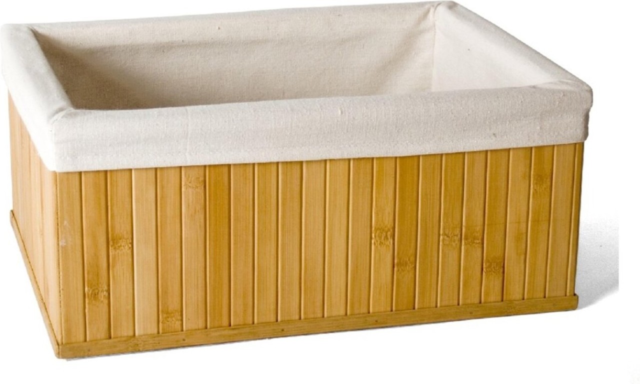 Merkloos Bamboe manden 3 stuks | Multifunctionele mand | Opbergmanden | Opberg | opberger Box Doos |Mand/Vakken - Opbergsysteem