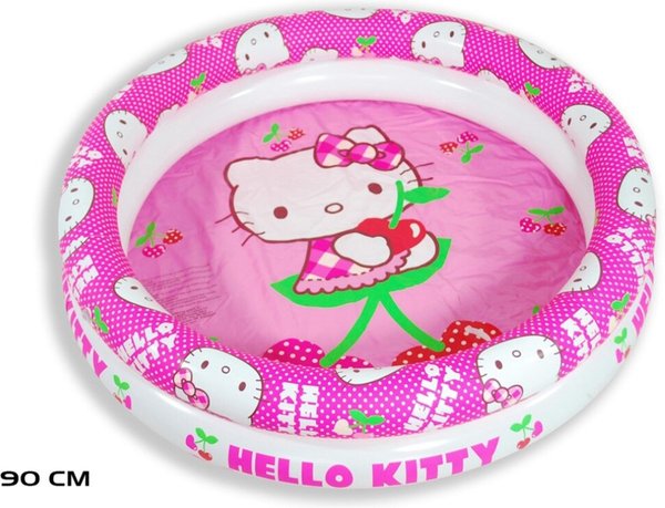 Hello Kitty Zwembad kopen - Zwembad meisjes opblaaszwembad Hello Kitty meisjes 90 cm PVC roze/wit