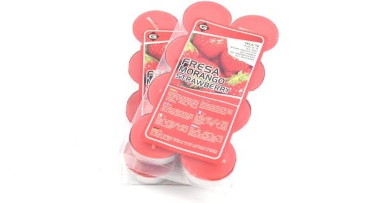 Merkloos Scented tea lights - Tea lights with 4 burning hours - Tea lights - Scented tea lights - tea lights - 16 pieces Tea lights with scent - Strawberry scented tea lights Merkloos Scented tea lights - Tea lights with 4 burning hours - Tea lights - Scented tea lights - tea lights - 16 pieces Tea lights with scent - Strawberry scented tea lights