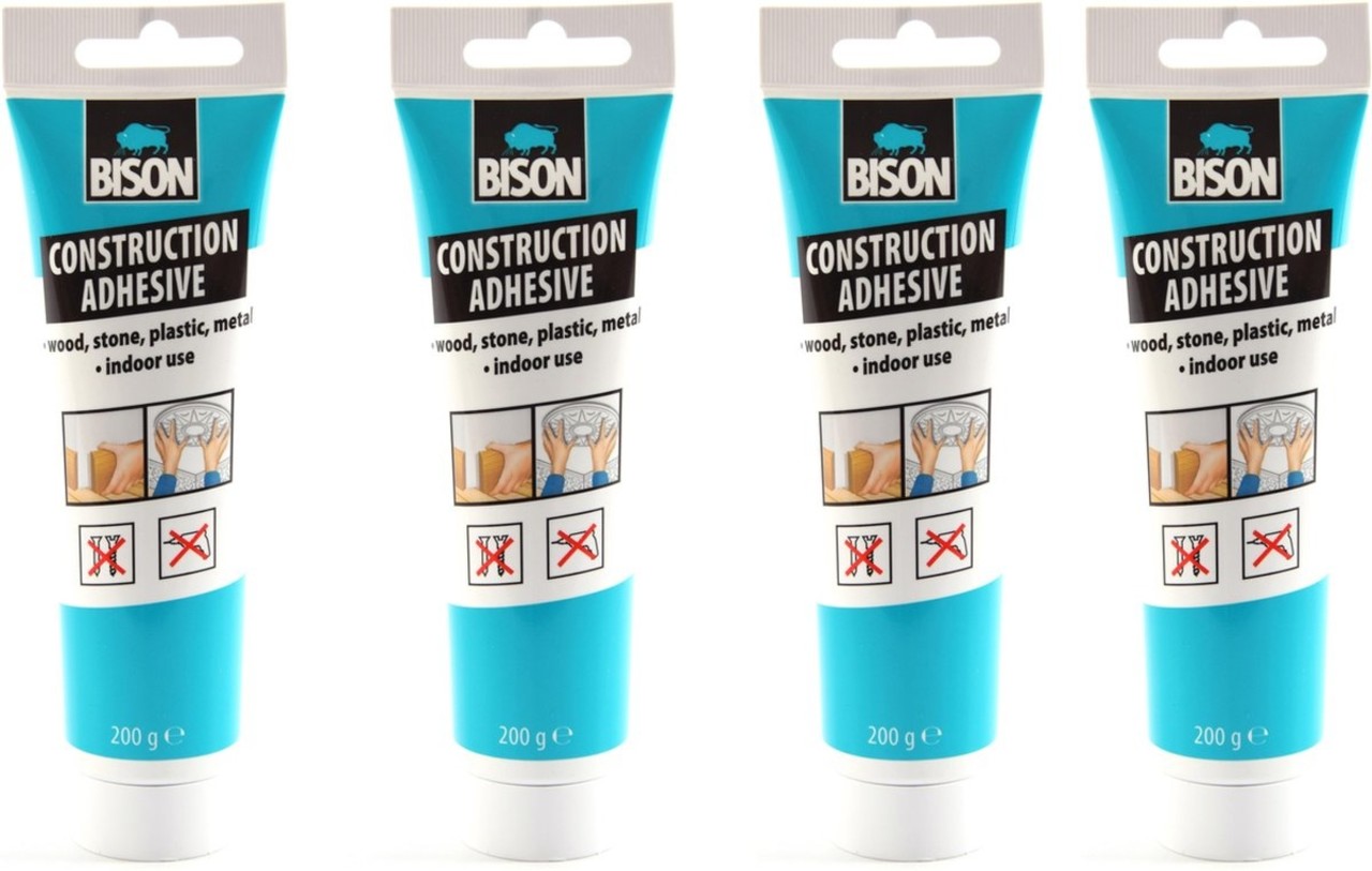 Bison 4x Construction Glue - Assembly Glue from Bison with 200 grams