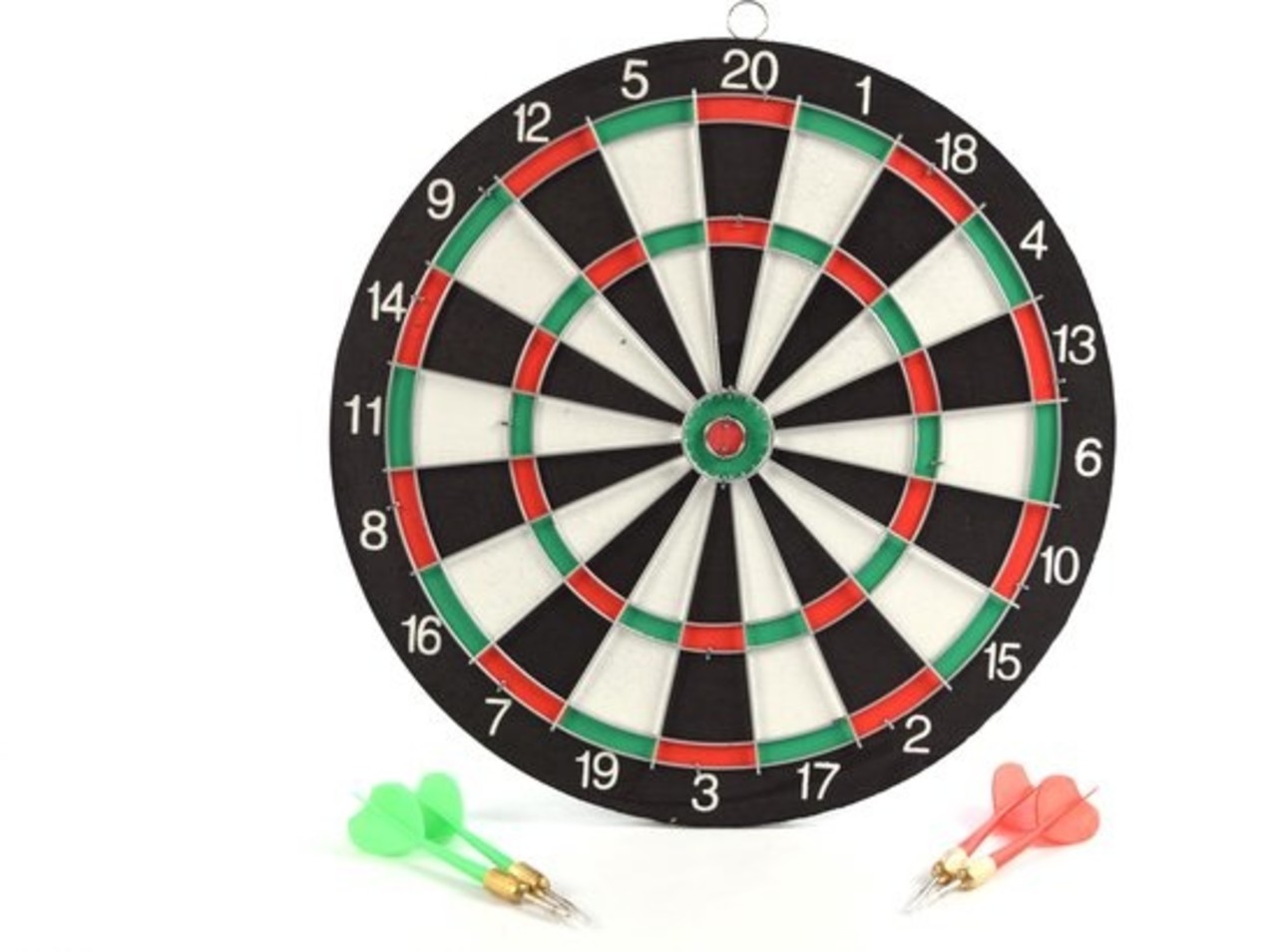 Merkloos Dartboard - 28 cm - two-sided - with 4 darts