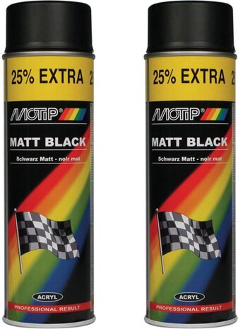 Motip Motip paint 4 pieces spray paint Matt black fast drying 500 mL for metal, wood, aluminum and stone - 25 % EXTRA Motip Motip paint 4 pieces spray paint Matt black fast drying 500 mL for metal, wood, aluminum and stone - 25 % EXTRA