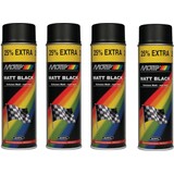 Motip Motip paint 4 pieces spray paint Matt black fast drying 500 mL for metal, wood, aluminum and stone - 25 % EXTRA Motip Motip paint 4 pieces spray paint Matt black fast drying 500 mL for metal, wood, aluminum and stone - 25 % EXTRA