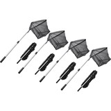 Merkloos 4x Fishing net - fishing net - shovel - Landing net Foldable Aluminum 180 cm
