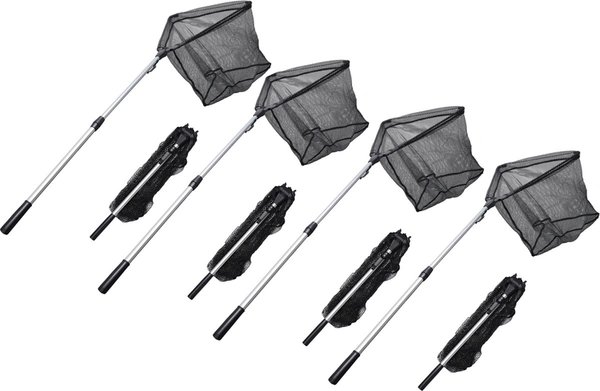 Merkloos 4x Visnet - vissennet - schep - Schepnet Opvouwbaar Aluminium 180 cm