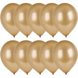 Merkloos 10x Gouden ballonnen - 27 cm - ballon goud voor helium of lucht Merkloos 10x Gouden ballonnen - 27 cm - ballon goud voor helium of lucht