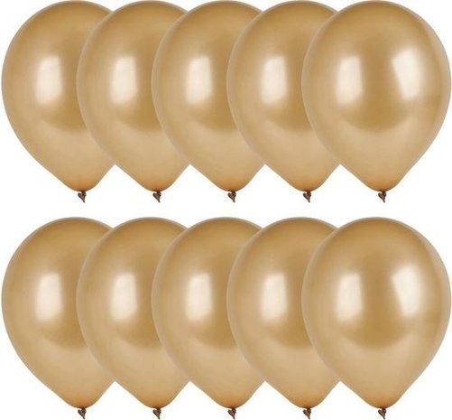 Merkloos 20x Gold balloons - 27 cm - balloon gold for helium or air Merkloos 20x Gold balloons - 27 cm - balloon gold for helium or air